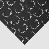 Deer Antlers Print Pattern  Deer Art Black Tissuepapier (Detail)
