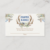 Deer antlers rustige baby shower diaper-kaart informatiekaartje (Voorkant)
