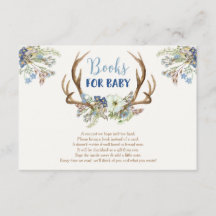 Deer antlers rustige jongen baby shower boekaanvra