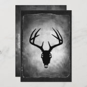 Deer Antlers Skull-patroon Kaart (Voorkant / Achterkant)