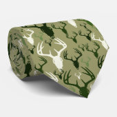 Deer Antlers Skull-patroon Stropdas (Opgerold)