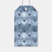 Deer Antlers & Sneeuwblauw ID861 Cadeaulabel (Achterkant)