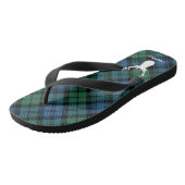 Deer Antlers Speciaal Tartan Groen Zwart Teenslippers (Schuin)