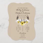 Deer Antlers + Uitnodiging tot weduwschap (Voorkant / Achterkant)