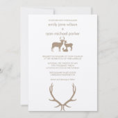 Deer + Antlers Weddenschap Kaart (Voorkant)