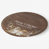 Deer Antlers Wedding Bouquet Papieren Bordje (Gekanteld)