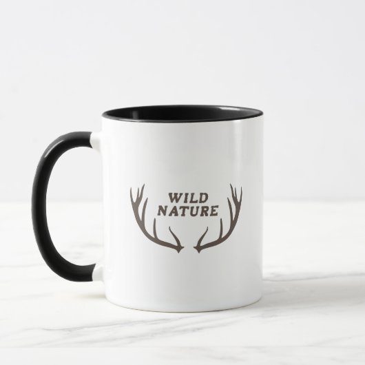 Deer Antlers & Wilde Natuur Mok (Links)