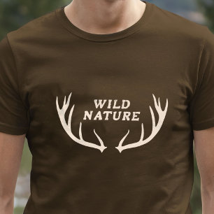 Deer Antlers & Wilde Natuur T-shirt