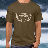 Deer Antlers & Wilde Natuur T-shirt
