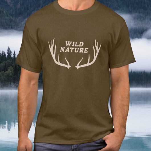 Deer Antlers & Wilde Natuur T-shirt