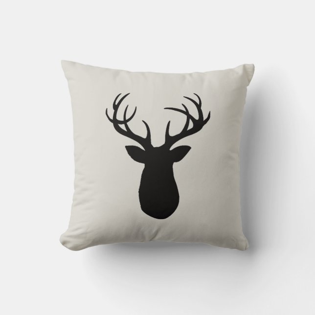 Deer Antlers Wilderness Cabin Sierkussen (Voorkant)