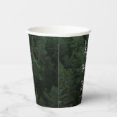 Deer Antlers Woodland Pine Tree Forest Wedding Papieren Bekers (Rechts)