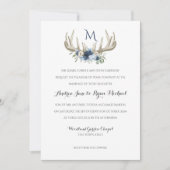 Deer Antlers  Woodland Wedding Uitnodiging (Voorkant)