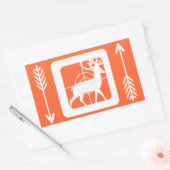 Deer Archery Season Hunter's Sinaasappel Rechthoekige Sticker (Envelop)