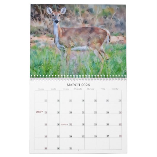 Deer Art Kalender (Mar 2026)