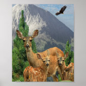 Deer art poster (Voorkant)