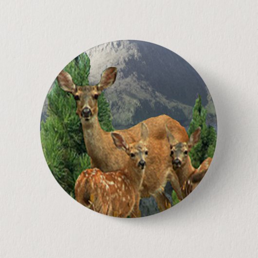 Deer Art Ronde Button 5,7 Cm (Voorkant)