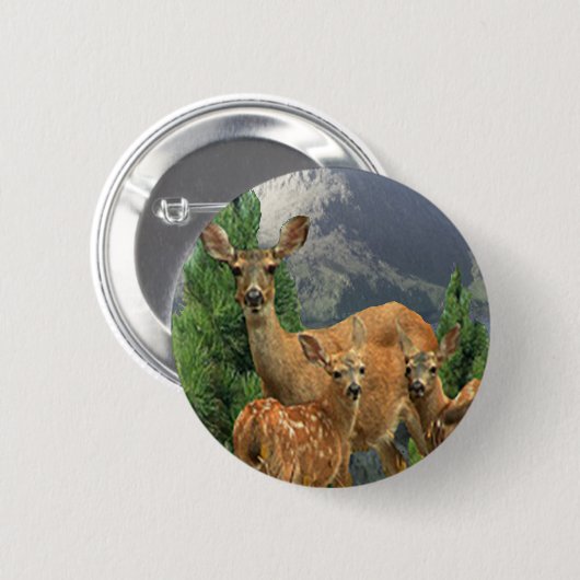 Deer Art Ronde Button 5,7 Cm (Voorkant /achterkant)
