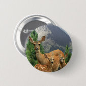 Deer art ronde button 5,7 cm (Voorkant /achterkant)