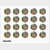 Deer art ronde sticker (Vel)
