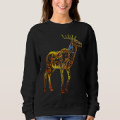 Deer artwork motif  animal deer trui (Voorkant)