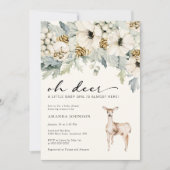 Deer Baby Girl Shower Kaart (Voorkant)