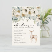 Deer Baby Girl Shower Kaart (Staand voorkant)