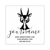 Deer Baby Horns Rubberstempel (Afrduk)