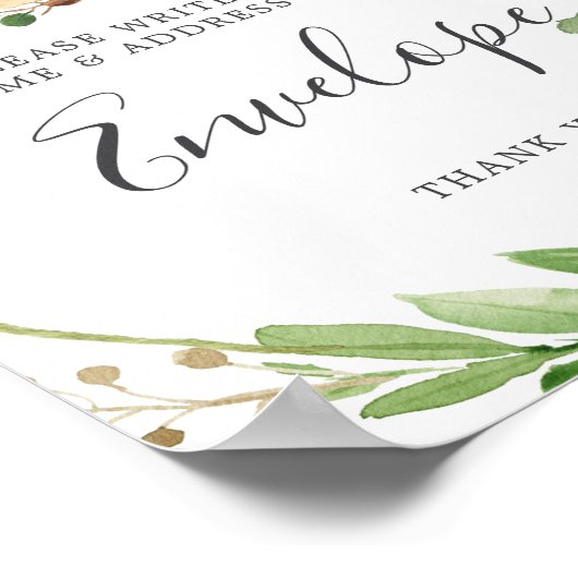 Deer Baby shower Address Envelope Sign Poster (Hoek)