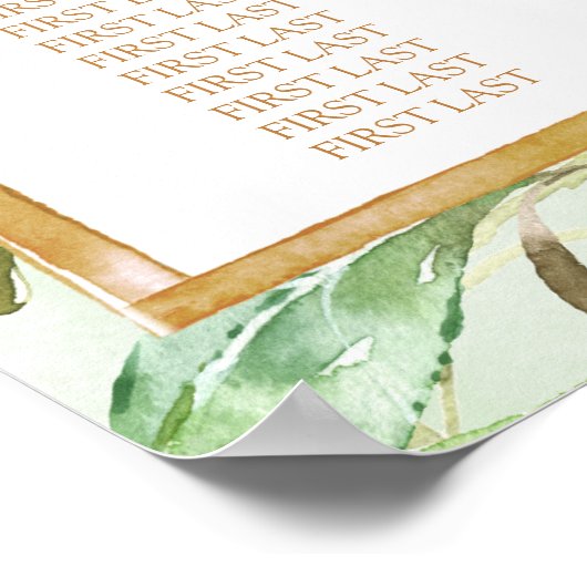 Deer Baby shower Birthday Party Seating Chart Poster (Hoek)