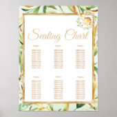 Deer Baby shower Birthday Party Seating Chart Poster (Voorkant)