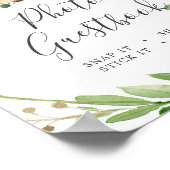 Deer Baby shower Foto Guestbook Sign. Poster (Hoek)