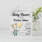 Deer Baby shower Kaart (Staand voorkant)