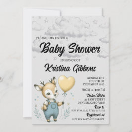 Deer Baby shower Kaart