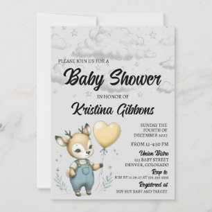 Deer Baby shower Kaart
