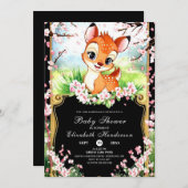 Deer Baby shower Kaart (Voorkant / Achterkant)