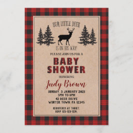 Deer Baby shower, kerstshow, Feestdagen Kaart