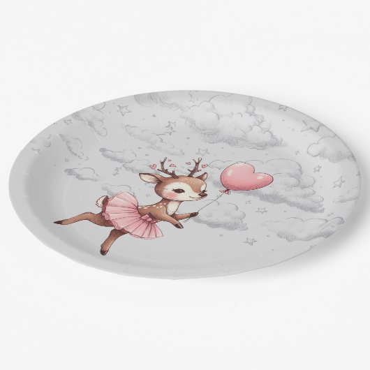 Deer Baby shower Papieren Bordje (Gekanteld)