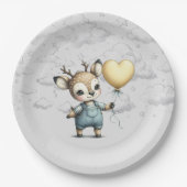 Deer Baby shower Papieren Bordje (Voorkant)