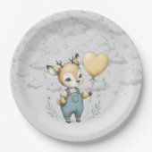 Deer Baby shower Papieren Bordje (Voorkant)