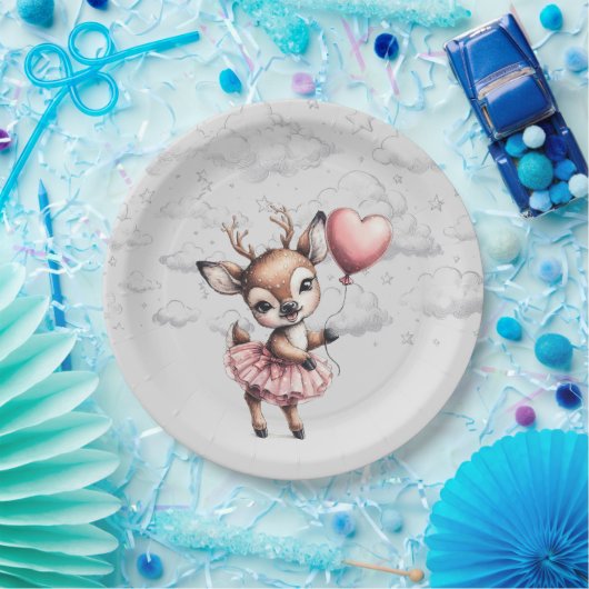 Deer Baby shower Papieren Bordje (Feest)