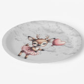 Deer Baby shower Papieren Bordje (Gekanteld)