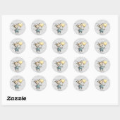 Deer Baby shower Ronde Sticker (Vel)