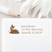 Deer Baby shower Woodland Fawn Pink Etiket (Insitu)