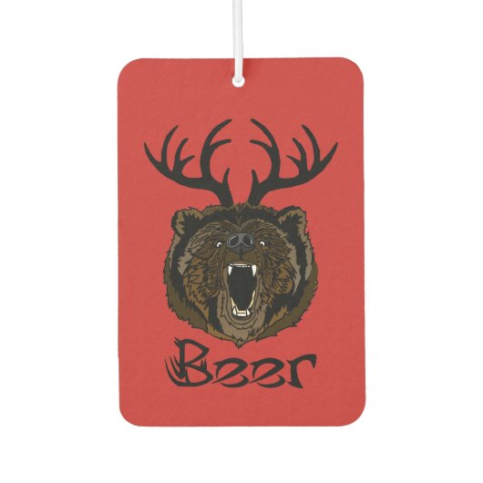 Deer + Beer = bier Luchtverfrisser (Voorkant)