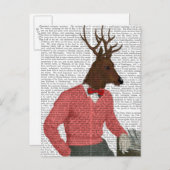 Deer bij de balk briefkaart (Voorkant / Achterkant)