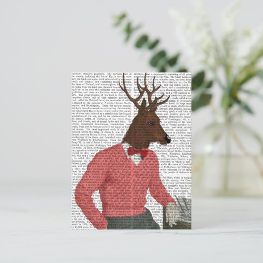 Deer bij de balk briefkaart (Staand voorkant)