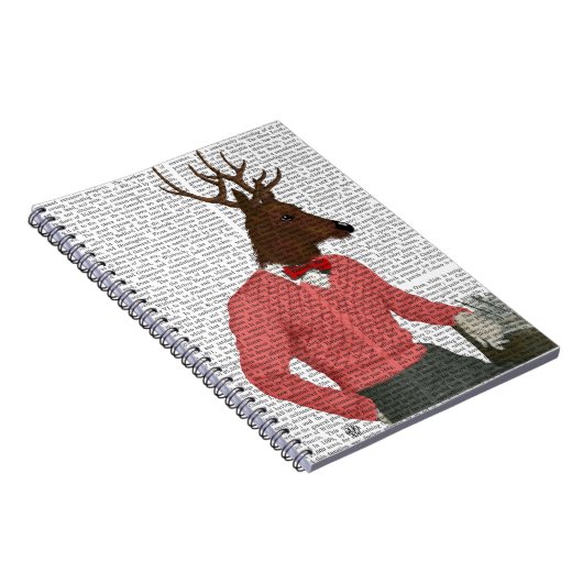 Deer bij de balk notitieboek (Rechterzijde)