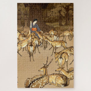 Deer bij de Kasuga Shrine Yoshida Hiroshi 1928 Legpuzzel