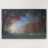 Deer bij een meer, Albert Bierstadt Legpuzzel (Horizontaal)